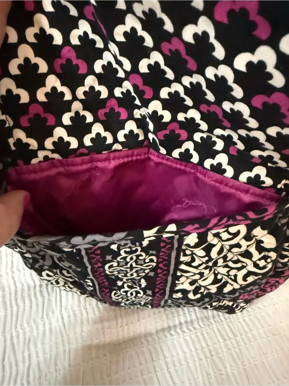 Vera Bradley Quilted Backpack - Canterbury Magenta